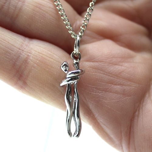LOVERS EMBRACE Hugging Couple Necklace